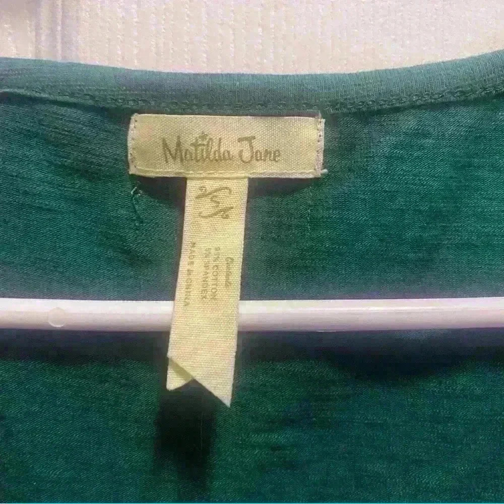 Matilda Jane Womens Dress Nadine Fancy Charlie Emerald Green Floral Trim  Size S - Picture 3 of 11